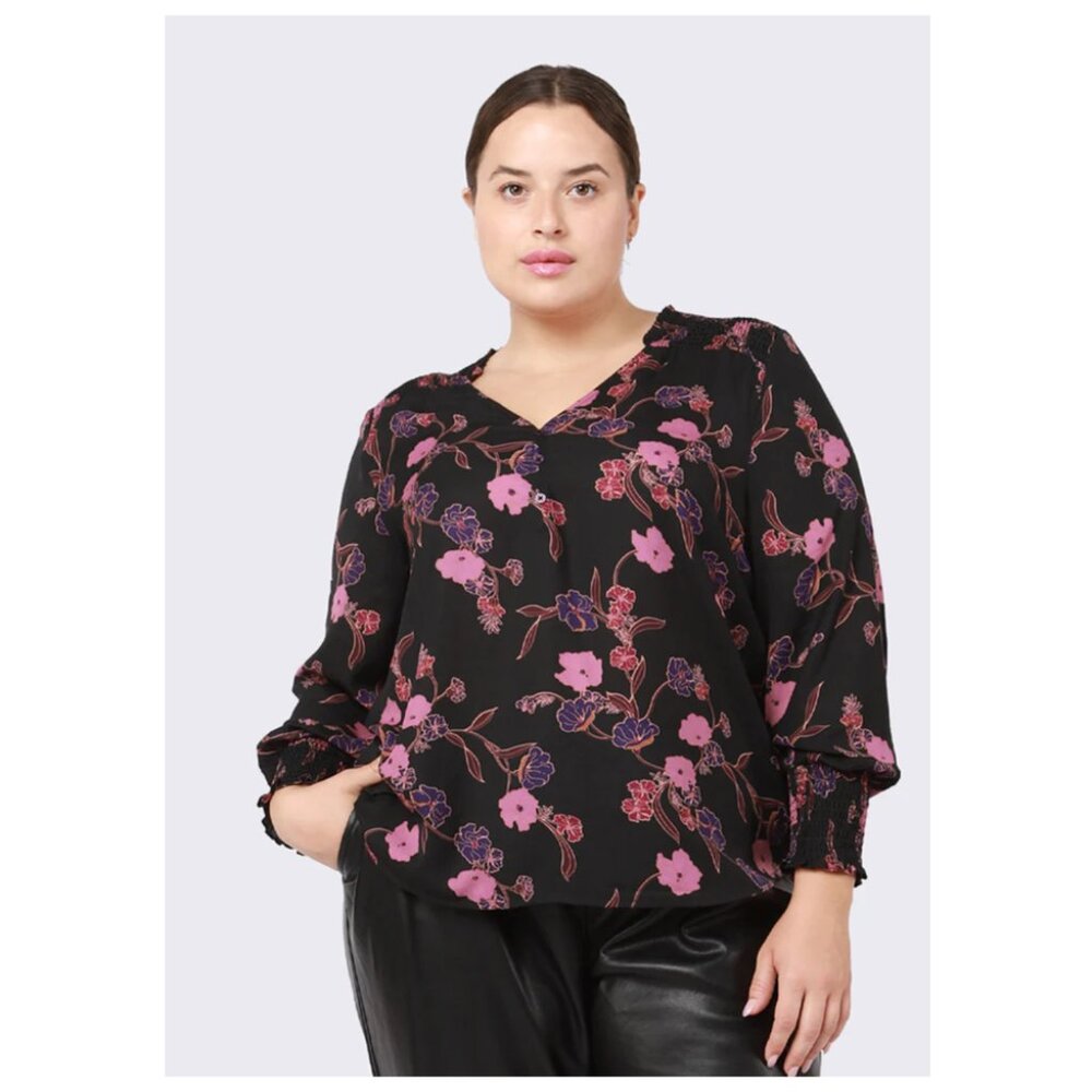 Black Tape_ Floral Blouse